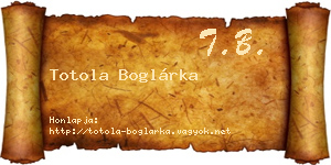 Totola Boglárka névjegykártya